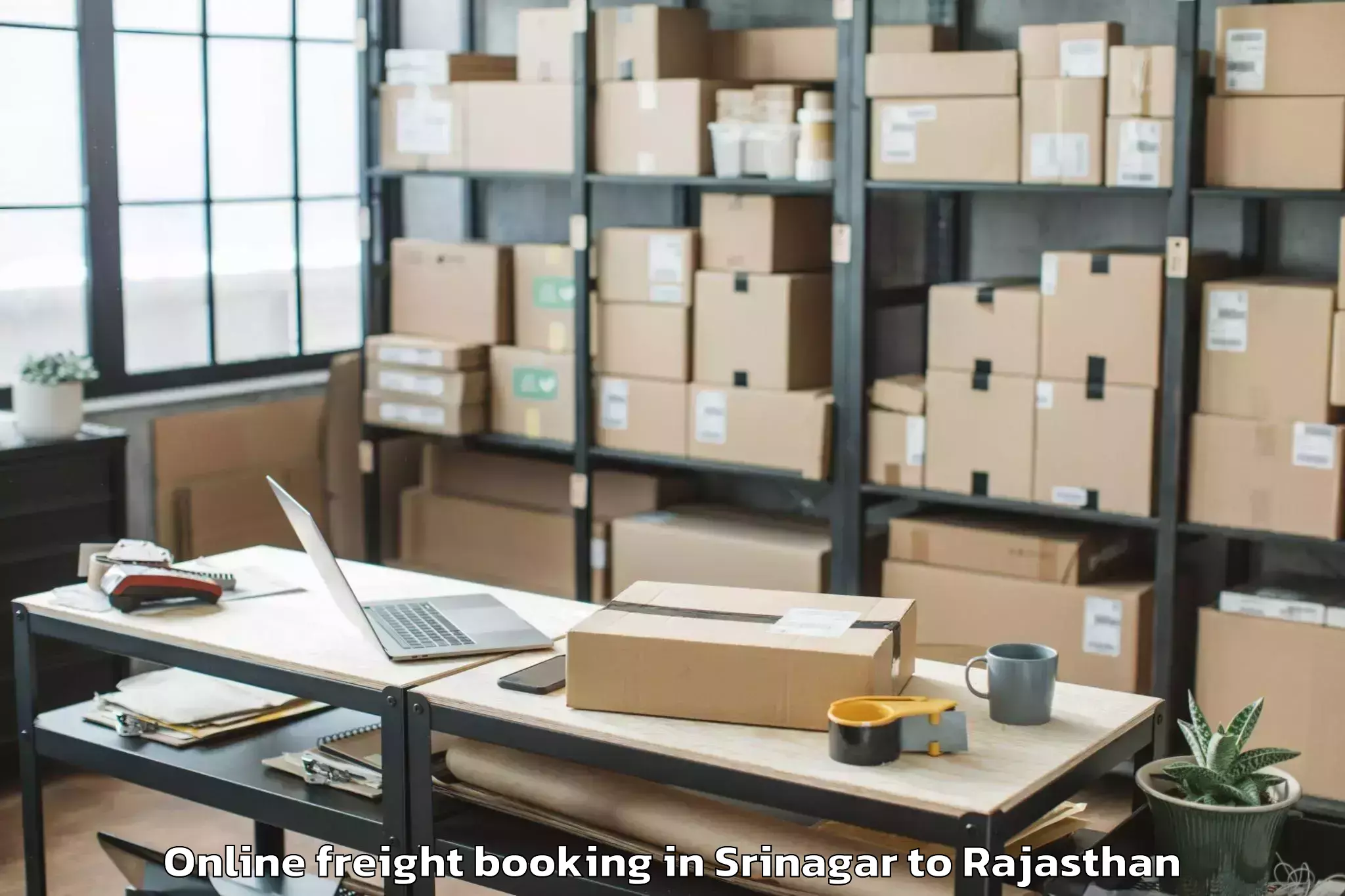 Expert Srinagar to Desuri Online Freight Booking